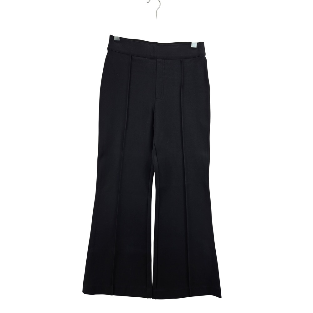 Spanx The Perfect Pant Black Ponte Flare High Rise Pintuck Petite Medium M/M